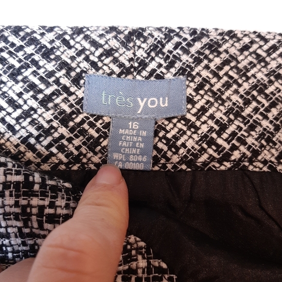 🍁TRES YOU Tweed Pencil Skirt Above Knee Length - Picture 10 of 11